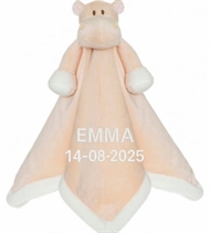 Nusseklud med navn Flodhest, Diinglisar, Teddykompaniet, Abrikos, 2 linjer